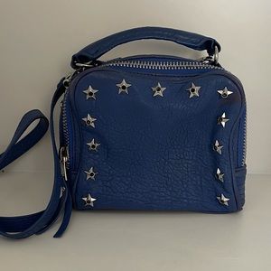 ASH Frankie Blue Star Studded Pebble Leather Chain
